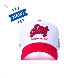 Dad Gang Justin Turner Foundation Trucker Hat White Red Snapback New